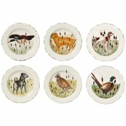 Vietri Wildlife Assorted Salad Plates - Set Of 6
