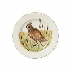 Vietri Wildlife Quail Salad Plate
