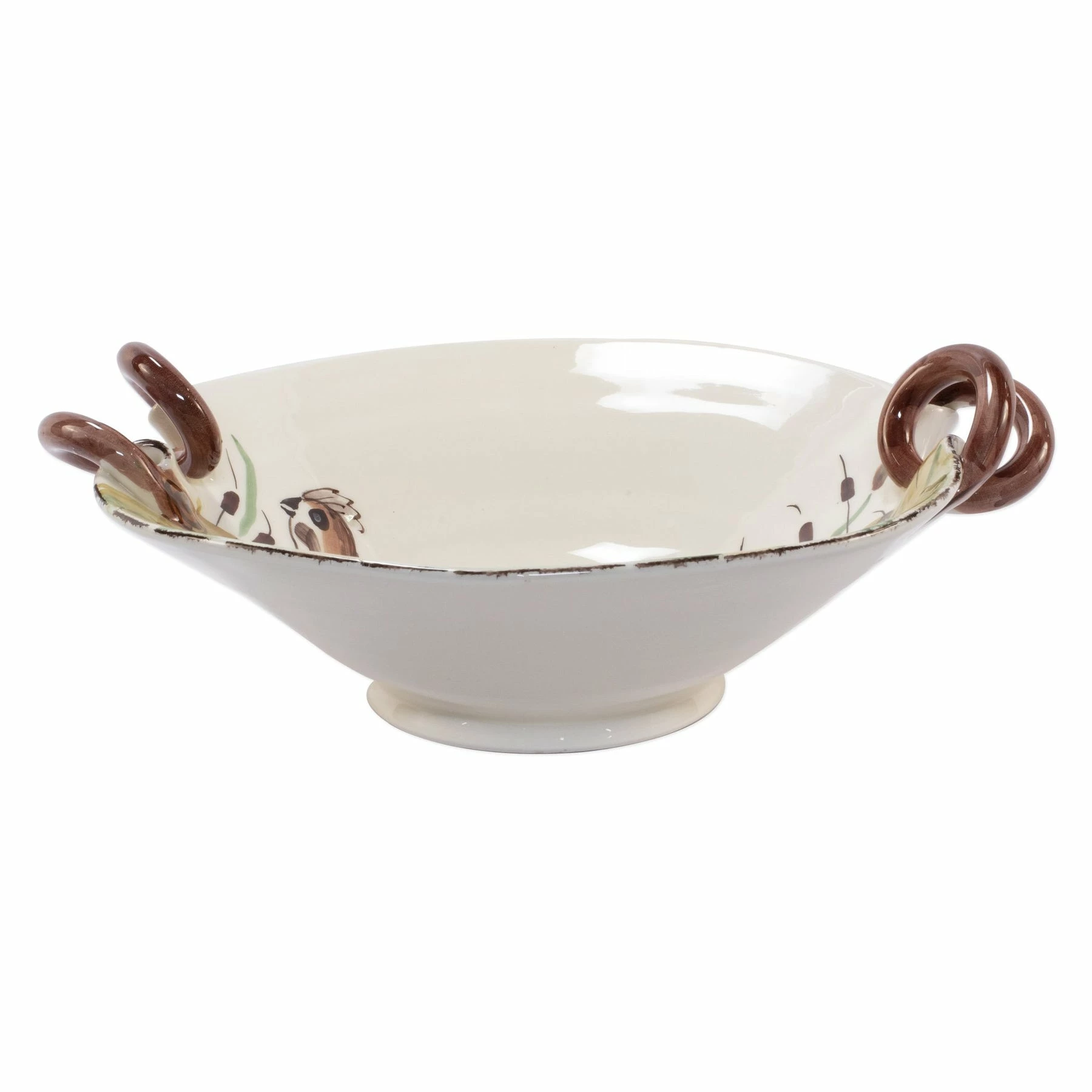Vietri Wildlife Quail Handled Scallop Bowl 2 Vietri Wildlife Quail Handled Scallop Bowl - Image 2
