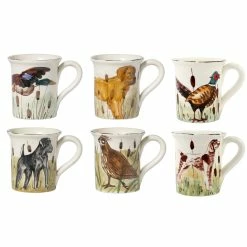 Vietri Wildlife Assorted Mugs - Set Of 6