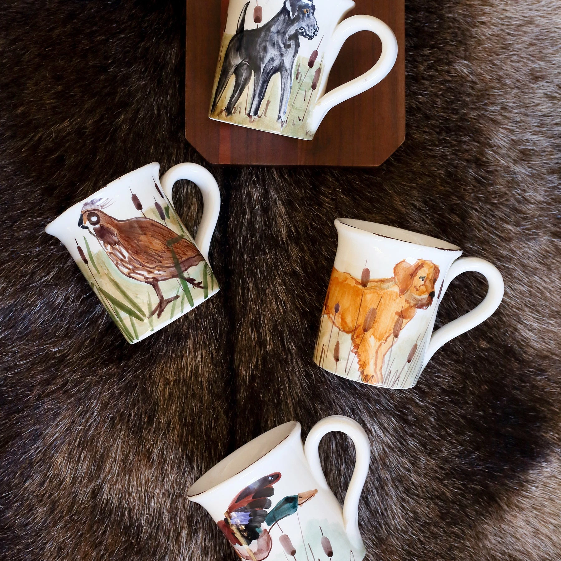 Vietri Wildlife Black Hunting Dog Mug 2 Vietri Wildlife Black Hunting Dog Mug - Image 2