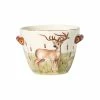 Vietri Wildlife Deer Handled Deep Serving Bowl